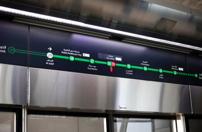 Dubai Metro Green Line Timing and Stations