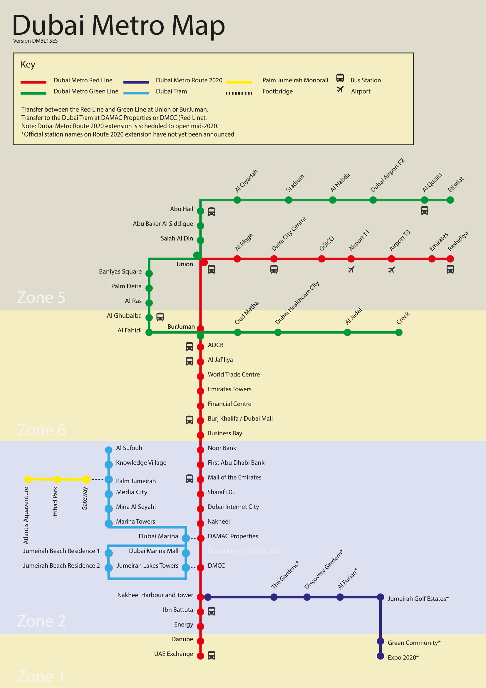 dubai metro schematic map